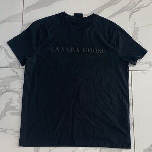 Canada Goose Black T-Shirt Men Size Large Short Sleeve Crewneck Tee Logo